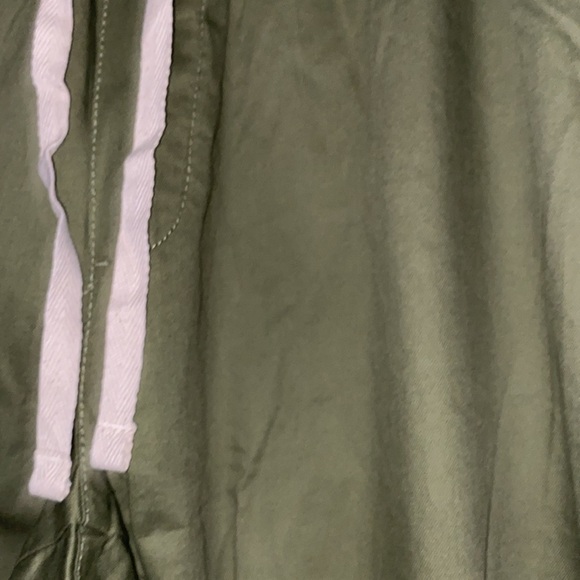NWT PACT MENS (UNISEX)ORGANIC COTTON ELASTANE BLEND OLIVE GREEN PANTS DRAWSTRING - Picture 6 of 11
